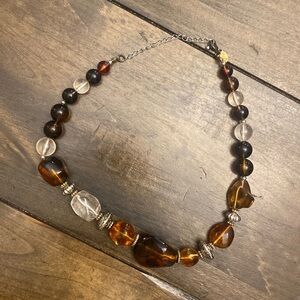 Parker‎ Lane Amber bead chunky necklace